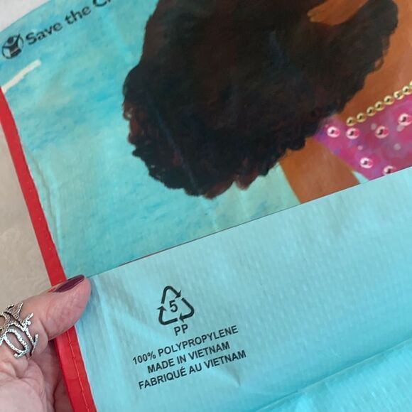 Reusable TJ Maxx Plastic Shopping Bag Save the Children - Picture 5 of 10